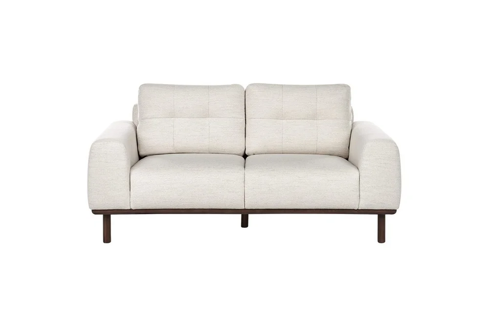 2-sitssoffa Beliani Laurila Beige, mörkt trä Beige||Dark colored wood v:6775181 2-sitssoffa Beliani Laurila Beige, mörkt trä Beige||Dark colored wood v:6775181
