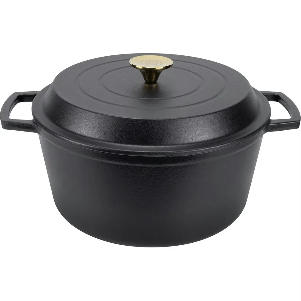 Støpejernsgryte 6 L, Matt Sort v:3161972