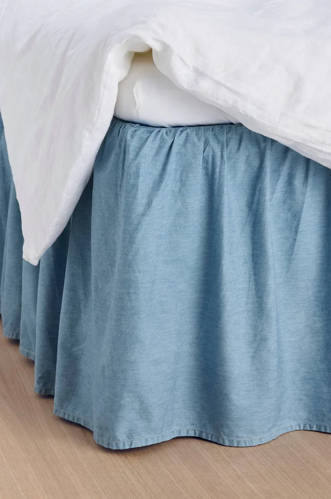 Sengekappe Denim Frilled 52 cm – Blå – Tekstiler | m v:5590058 Sengekappe Denim Frilled 52 cm – Blå – Tekstiler | m v:5590058