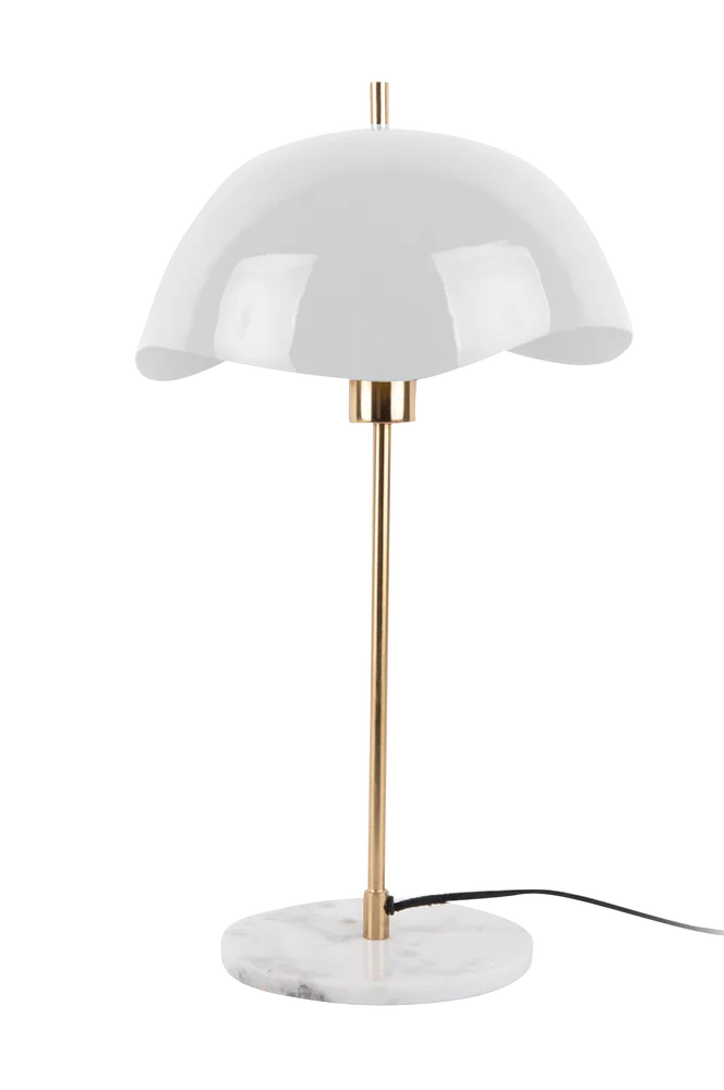 Bordlampe Waved Dome - Hvit - Belysning | m v:8364078
