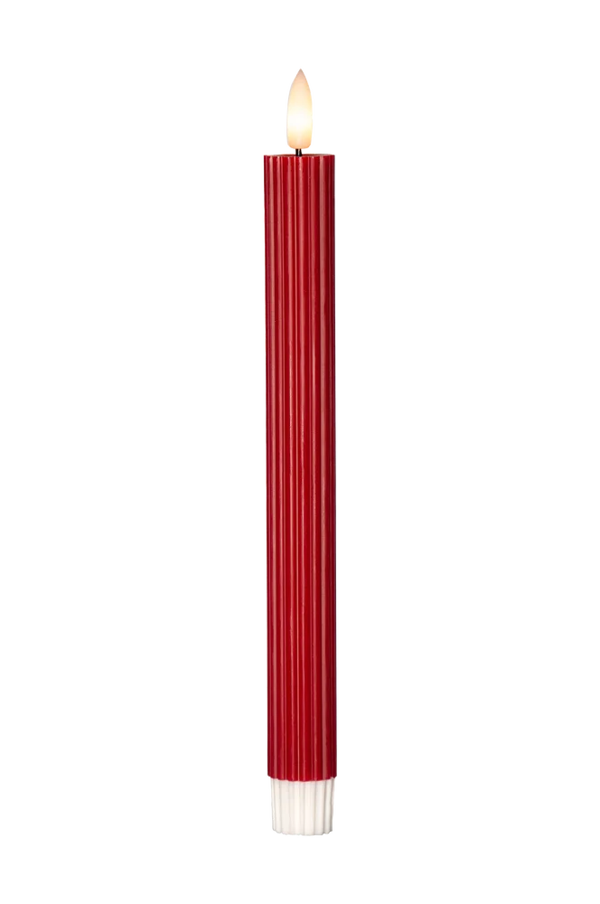 Antikklys LED Flamme Stripe 2-pk – Rød – Dekor | m v:2811768