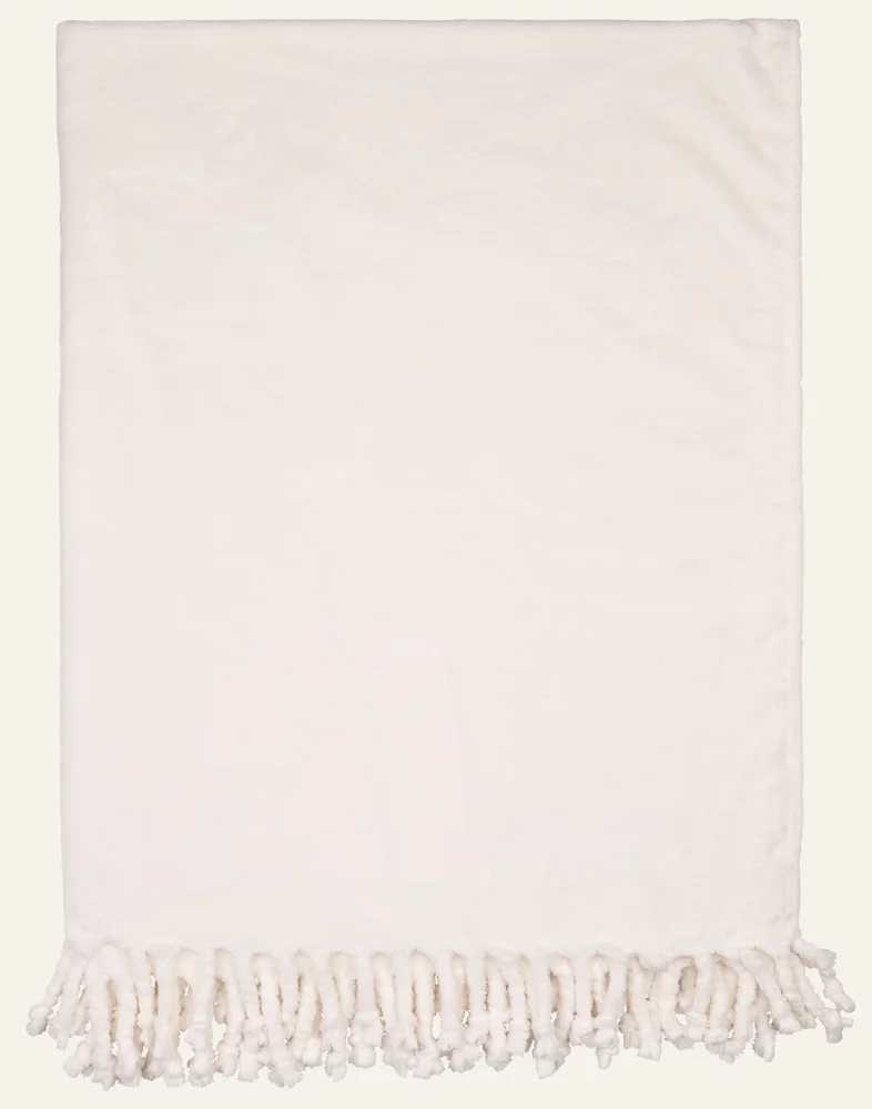 Fleecepledd offwhite – 130×170 cm v:406672