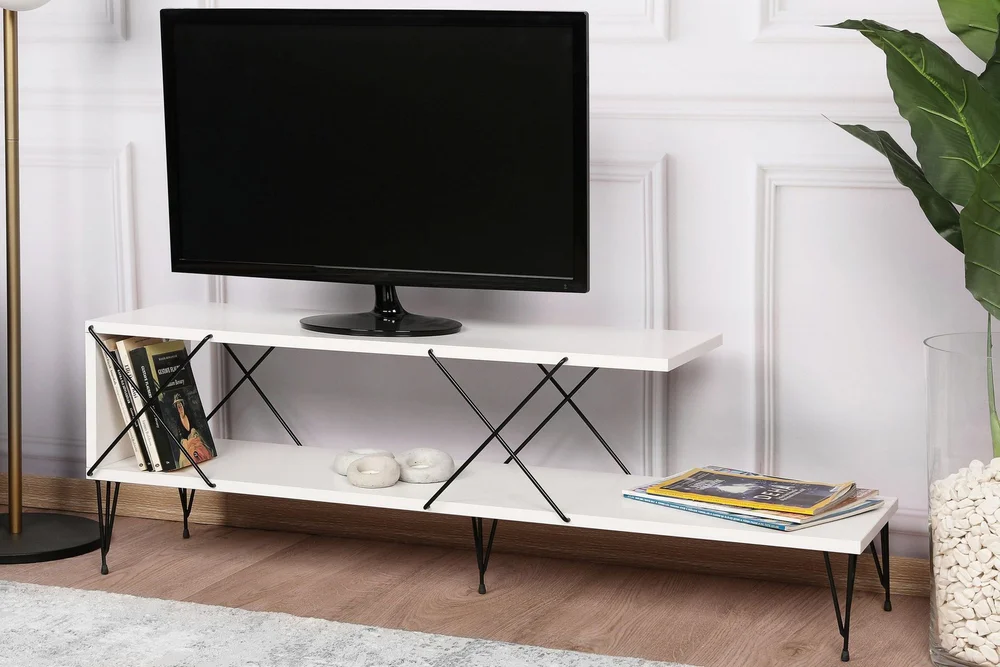 Tv-bänk Vit v:1448286