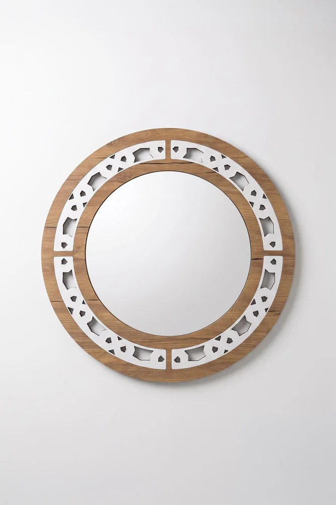 Dekorativt speil i tre Homitis Armona speil (Ø58 cm) wenge v:5723592