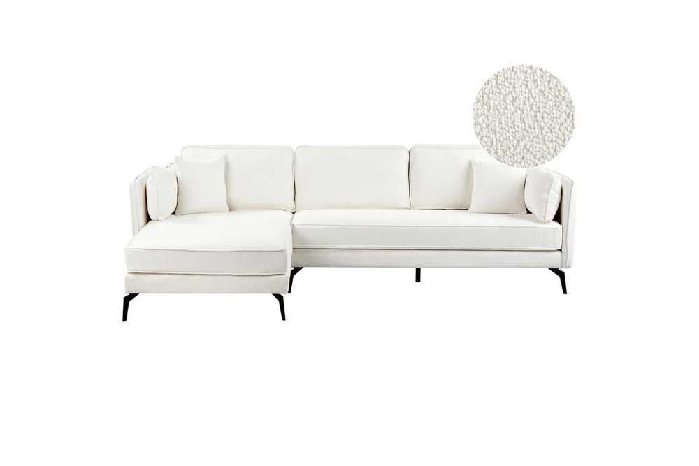 3-sitssoffa Beliani Altan Brun, Svart, Högervänd White||Black Left-faced v:2666811