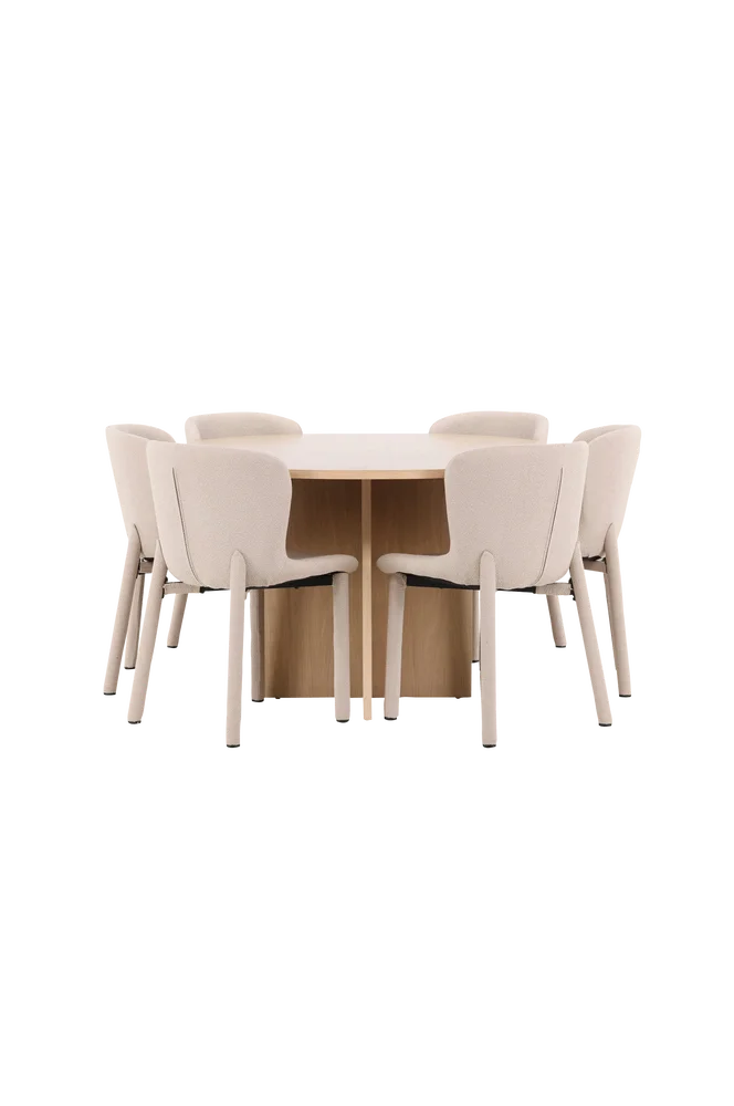 Spisebord Strada med Astoria-stol – Beige m v:9021487