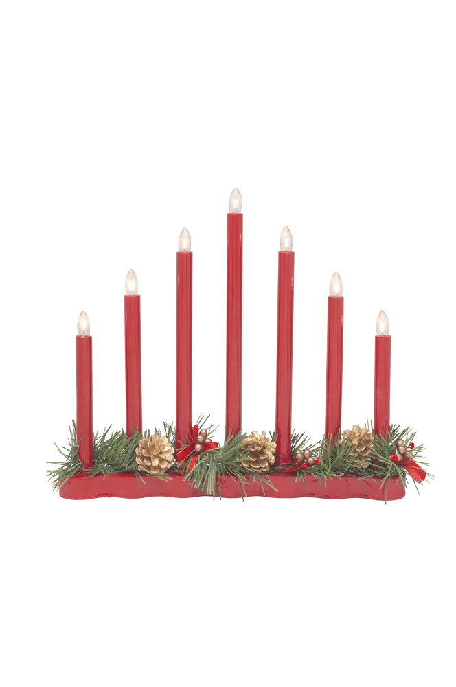 HOL Lysestake 7 E10 LED – Rød – Belysning | m v:6674760 HOL Lysestake 7 E10 LED – Rød – Belysning | m v:6674760