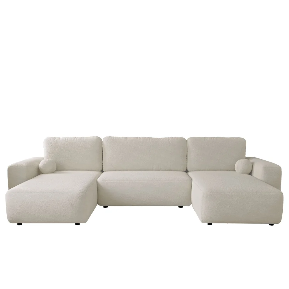 Elvior 5-seters U-formet sovesofa med dobbeltdivan v:5197883