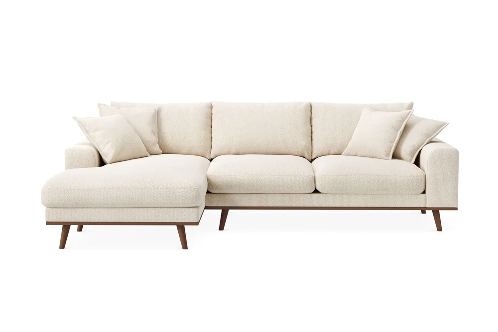 Copenhagen Premium 4-personers Venstrevendt L-formet Dyb Divansofa i Chenille v:1071802