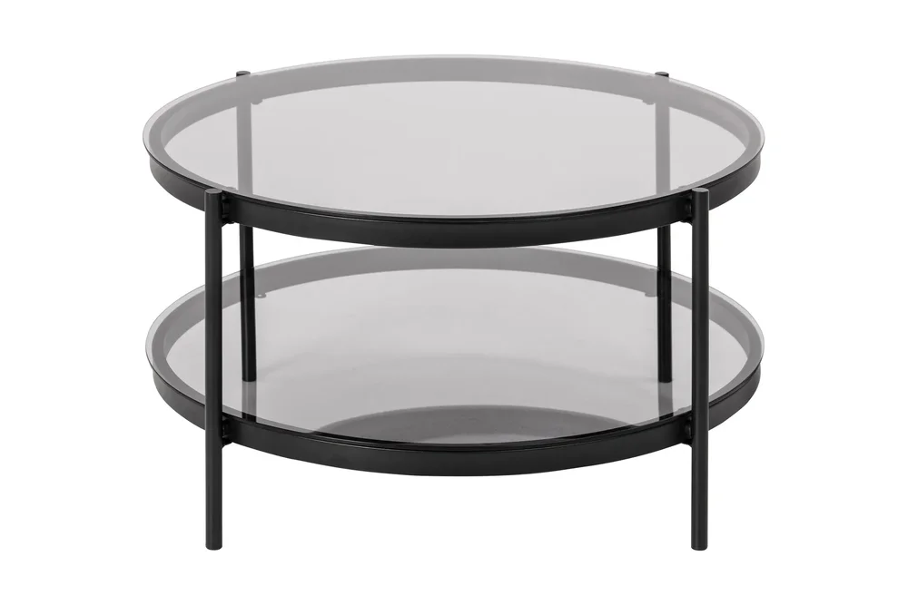 Rutkin Sofabord 79 cm Rundt med Oppbevaring Hylle v:7389738