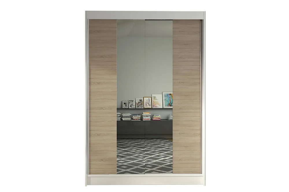 Liverpool Garderobe med Speil 120x200 cm v:7976894