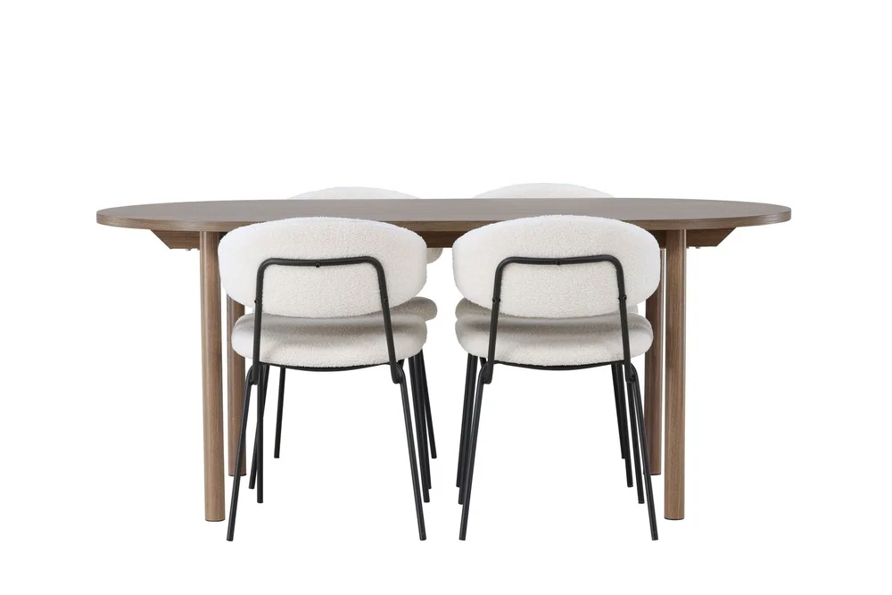 Andy Matgruppe 180 cm Oval med 4 Chico Stoler v:3328430