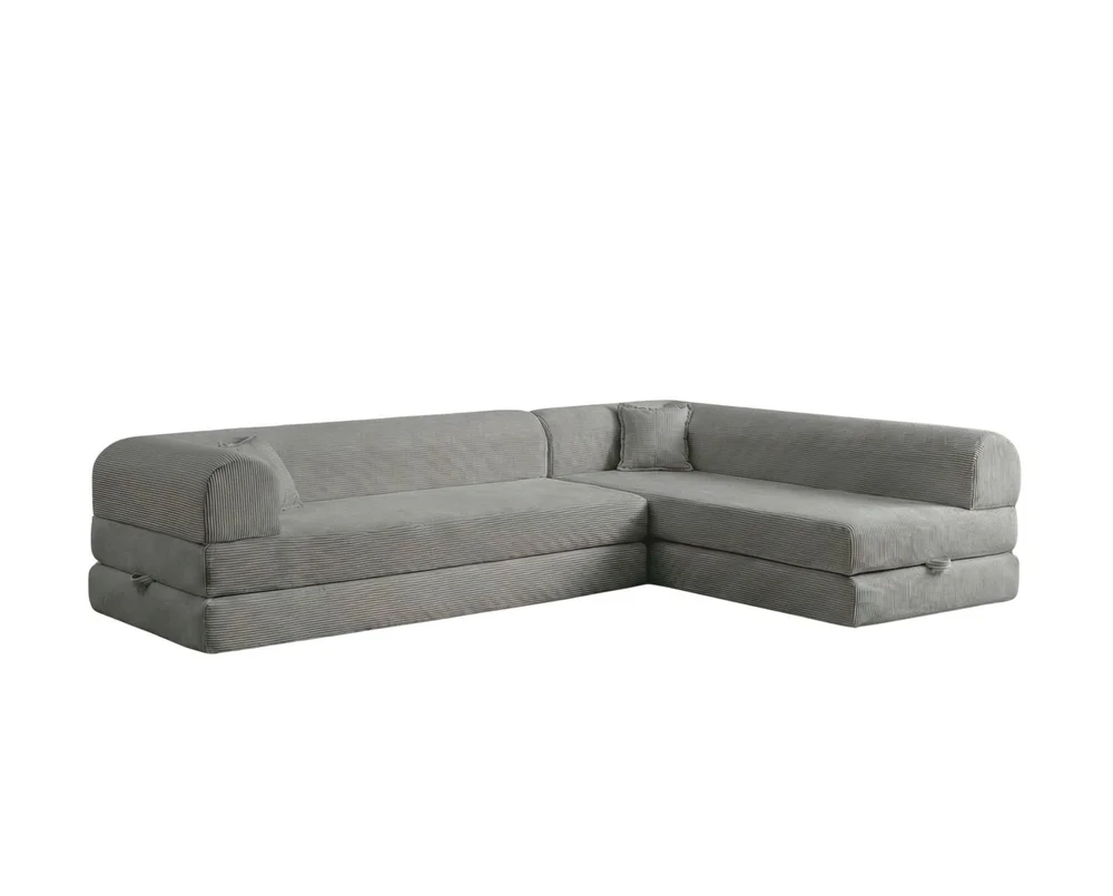Hjørnesovesofa Atelier Del Sofa Legom Eco (280 x 90 x 25 cm) Lysegrå v:7427995