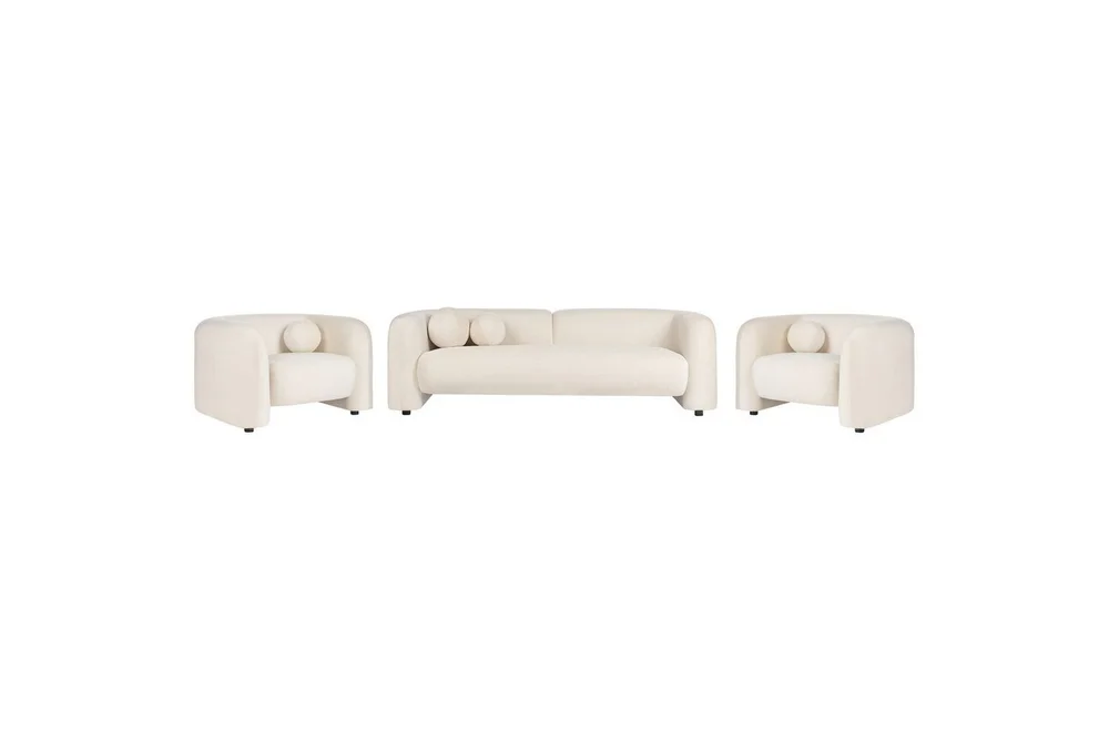 5-sits Soffgrupp Beliani Leiren Beige Offwhite v:5975444 5-sits Soffgrupp Beliani Leiren Beige Offwhite v:5975444