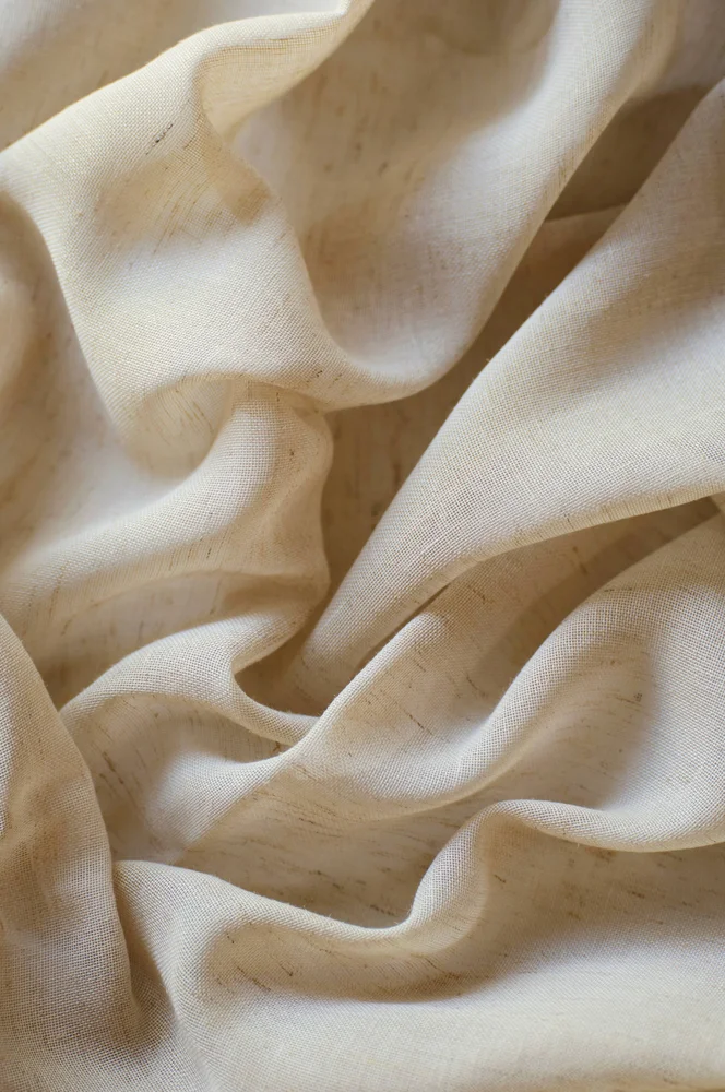 LIZZIE gardin med lintekstur 2-pakke - Beige - Tekstiler | m v:6414543