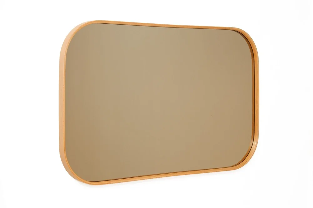 Dekorativt speil Wallxpert Zaha (110 x 70 x 4 cm) Eik v:6744003 Dekorativt speil Wallxpert Zaha (110 x 70 x 4 cm) Eik v:6744003