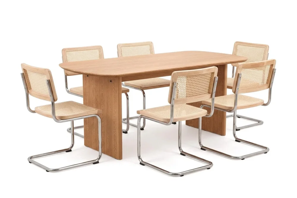 Alma spisegruppe rektangulær 180 cm eik med 6 Build spisestoler v:1032337 Alma spisegruppe rektangulær 180 cm eik med 6 Build spisestoler v:1032337