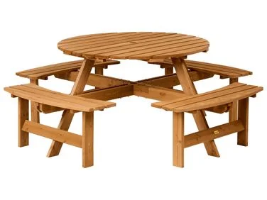 Piknikbord med benker CAPARCOTTA Grantre Lysebrun v:2257021