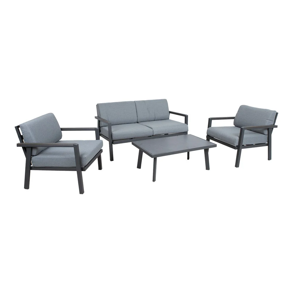 Hagemøbelsett HOME4YOU Delgado bord, sofa og 2 stoler v:4561667