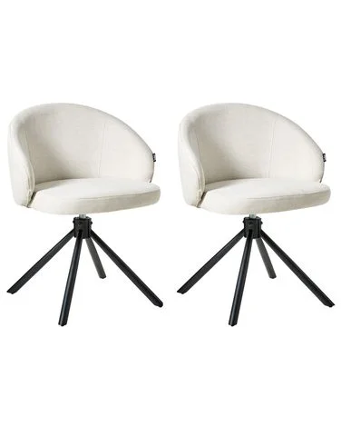 Sett med 2 spisestoler OVALO Off white v:2663562 Sett med 2 spisestoler OVALO Off white v:2663562