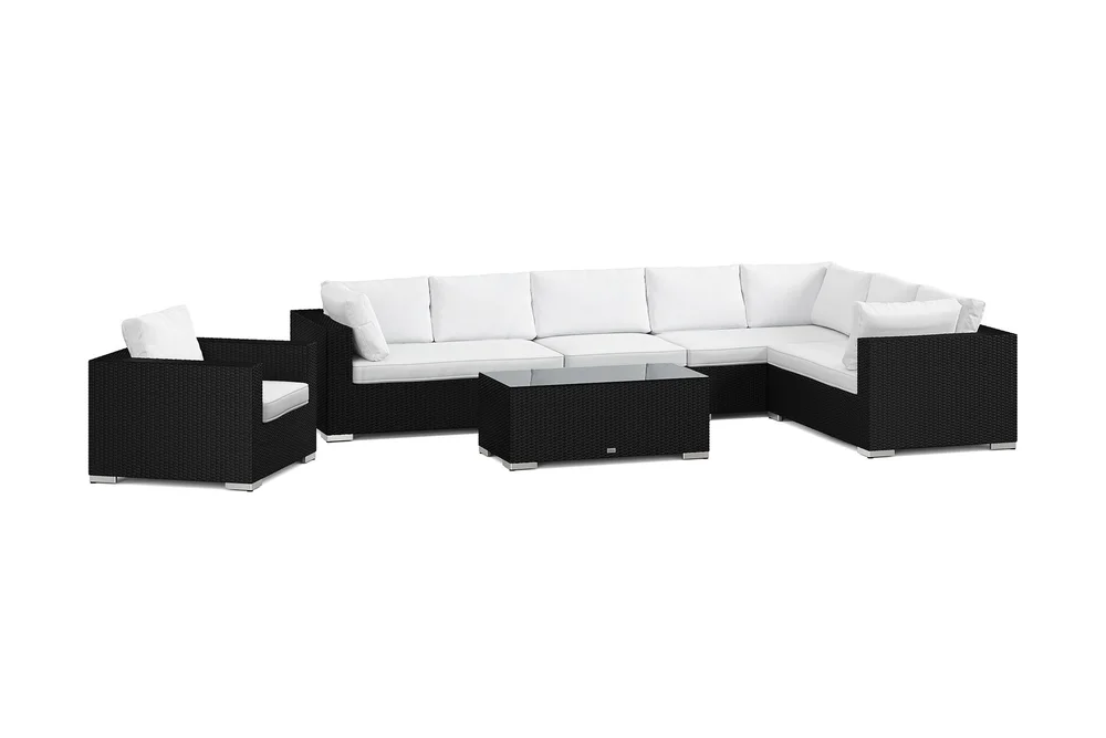 Bahamas utendørs L-sofa høyre 8-seters med lenestol og bord v:9293339 Bahamas utendørs L-sofa høyre 8-seters med lenestol og bord v:9293339