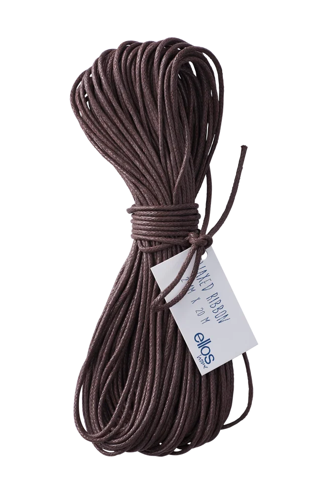 Gavebånd Cotton Waxed 20 meter – Brun – Dekor | m v:8409923
