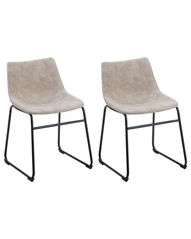 Sett med 2 spisestoler BATAVIA Beige v:1146249 Sett med 2 spisestoler BATAVIA Beige v:1146249