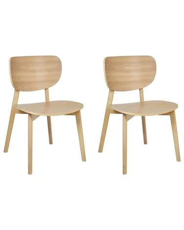 Sett med 2 spisestoler OVERLY Heltre Lys ask v:4346879
