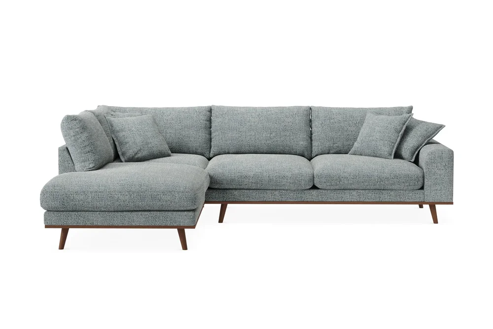 Copenhagen Premium 4-personers Venstrevendt L-formet Dyb Chaiselongsofa i Chenille v:4796389