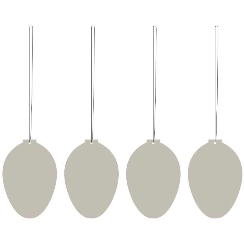Egg Påskedekorasjon Rustfritt Stål 4-pk, Sand v:6184020