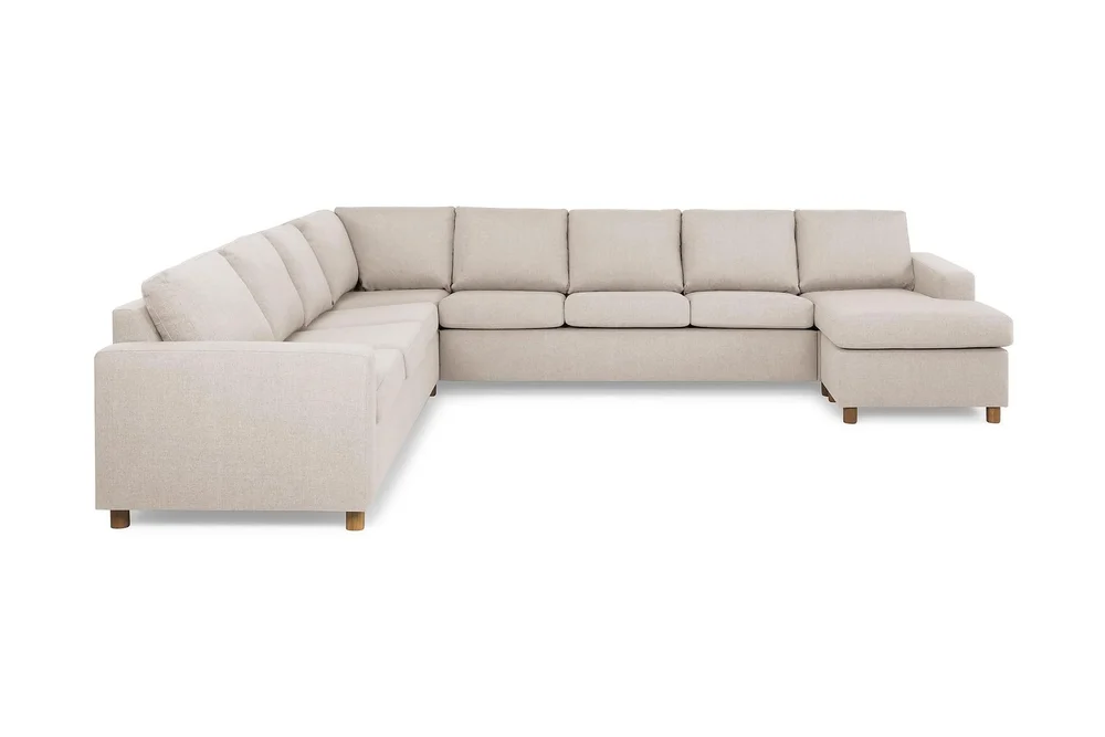 Crazy 7-seters Høyrevendt U-formet XX-Large Hjørnesofa med Divan i Stoff v:4108770
