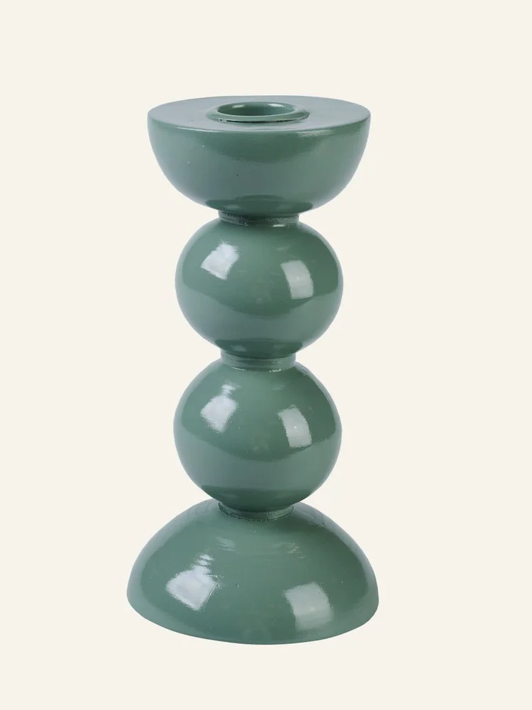 Lysestake mørk grønn – 7x7x15 cm v:4864281