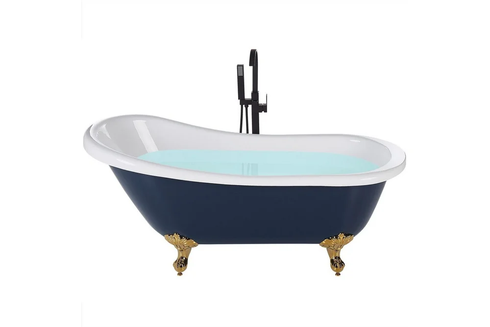 Badkar Beliani Cayman Blå/vit/guld, 76x170x76 cm blue||White||GOLD v:6000921 Badkar Beliani Cayman Blå/vit/guld, 76x170x76 cm blue||White||GOLD v:6000921