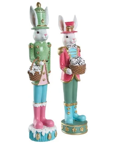 Sett med 2 figurer Kanin MORUD Flerfarget v:480883 Sett med 2 figurer Kanin MORUD Flerfarget v:480883