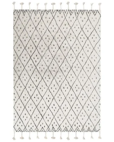 Teppe AGADIR Off white 140 x 200 cm Bomull v:7836946 Teppe AGADIR Off white 140 x 200 cm Bomull v:7836946