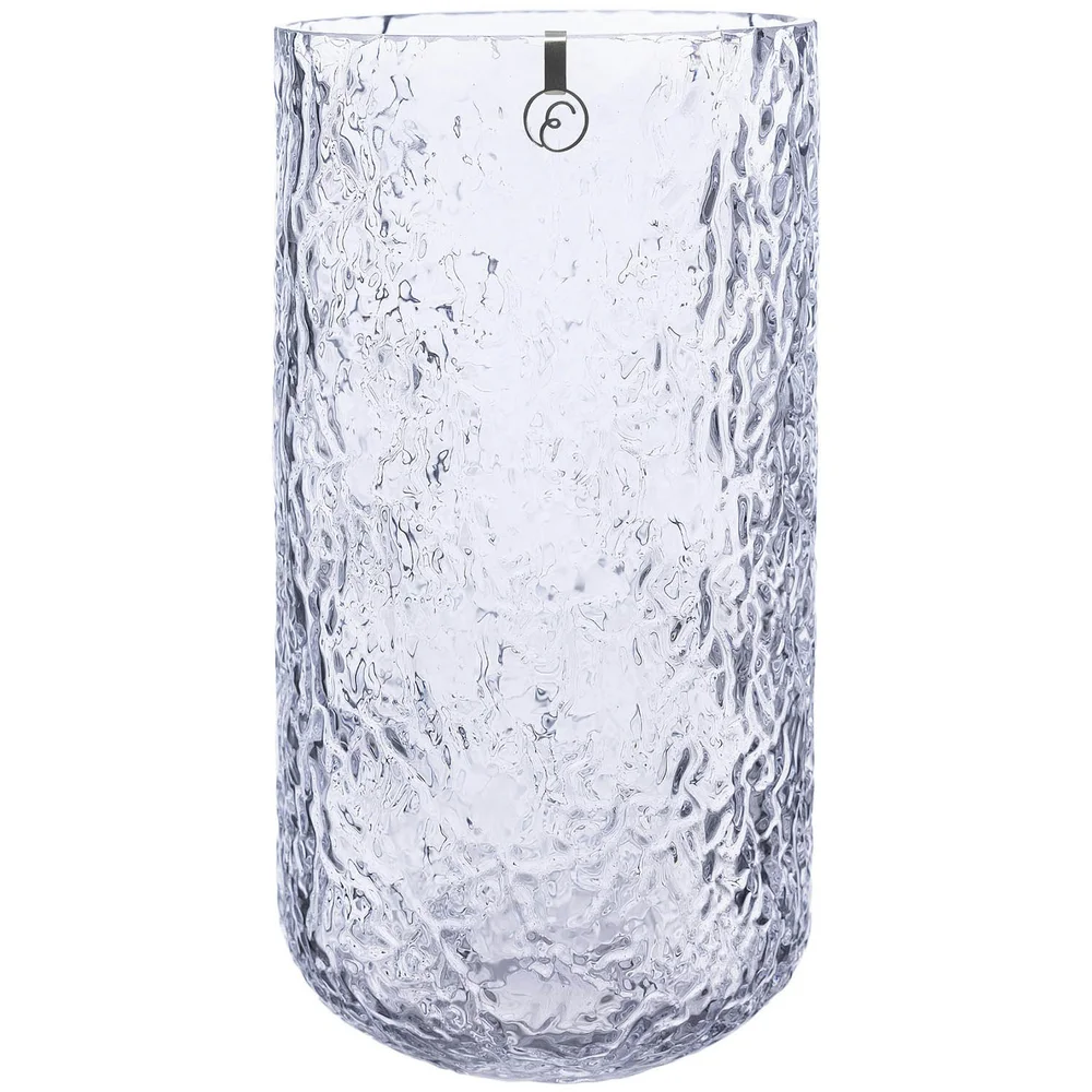Vase Med Mønstret Glass 25 cm v:8541456 Vase Med Mønstret Glass 25 cm v:8541456
