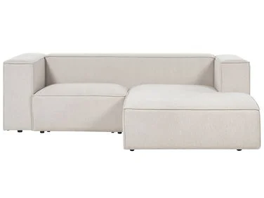 Hjørnesofa 2-seters VERNON Lys beige Venstrevendt v:6548348
