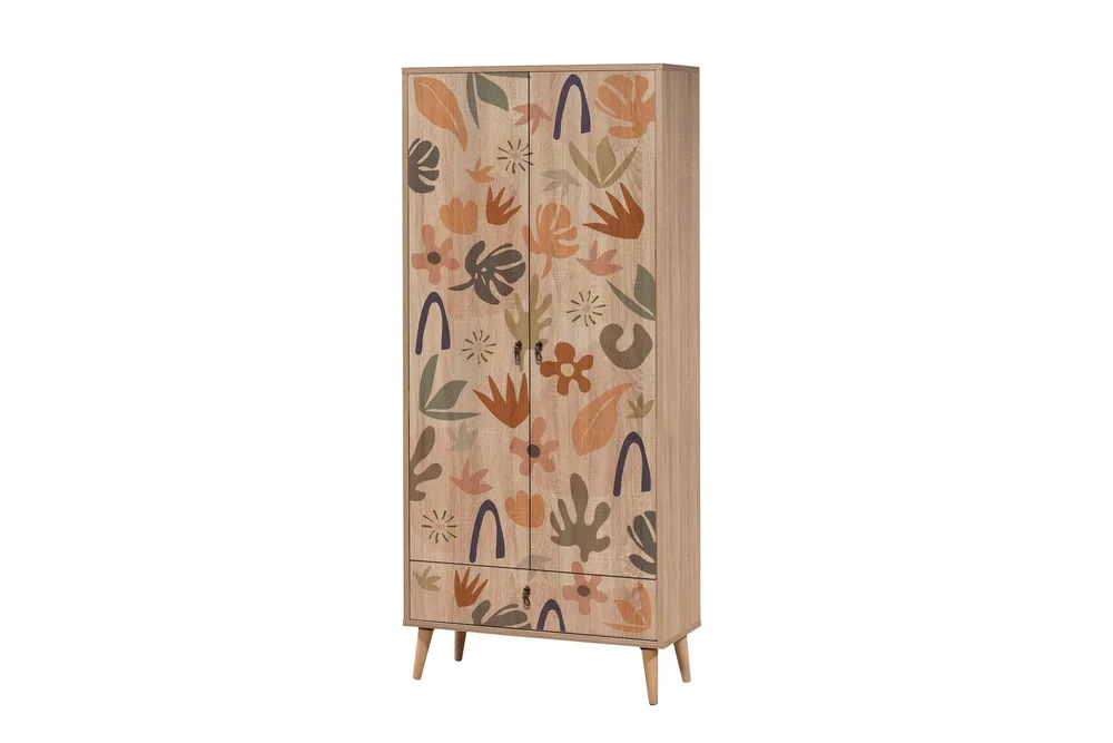 Bertoaria Garderobe 80×190 cm Brun v:5581897