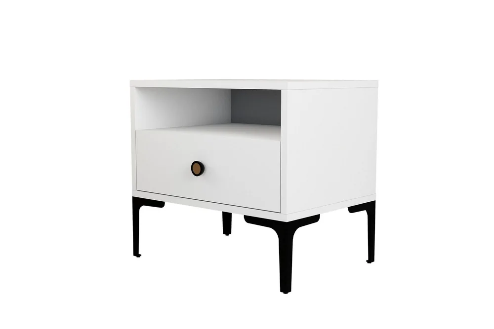 Ameias Nattbord 56x40 cm Hvit v:2553863