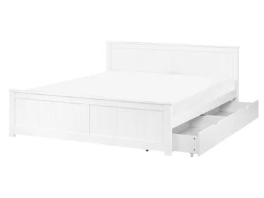 Seng med 2 skuffer SABRAN Furutre Hvit 160 x 200 cm v:7581724 Seng med 2 skuffer SABRAN Furutre Hvit 160 x 200 cm v:7581724