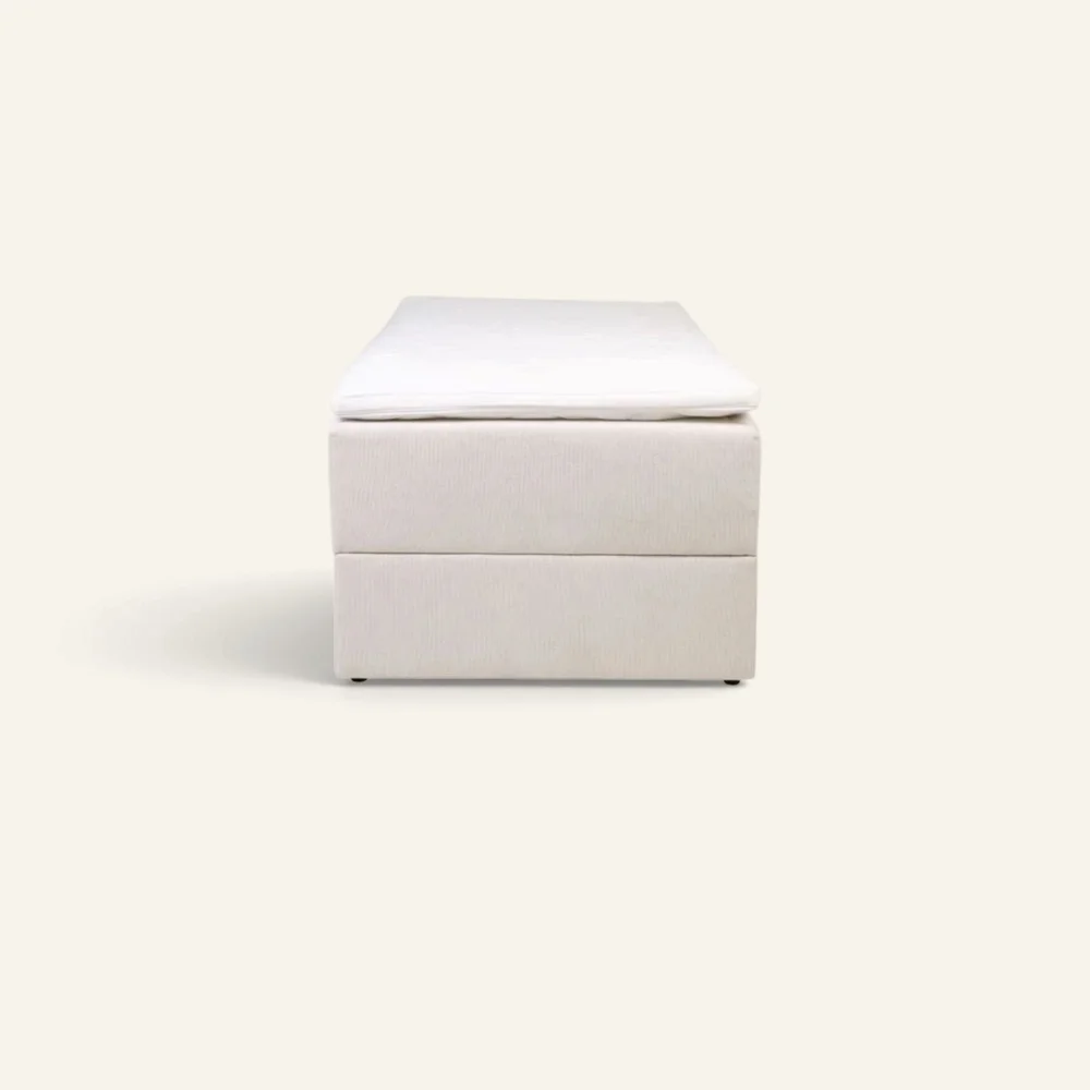 Seng med oppbevaring beige – 90x200x59 cm v:9847074