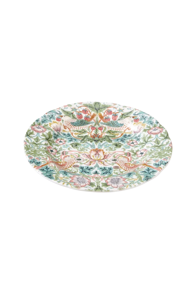 Tallerken Morris & Co Strawberry Thief diameter 23 cm - Flerfarget - Kjøkken & husholdning | m v:7618757