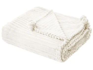 Pledd KAWERI 150 x 200 cm Hvit v:5442051 Pledd KAWERI 150 x 200 cm Hvit v:5442051