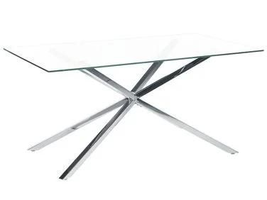 Spisebord CORA Sølv 160 cm 90 cm Herdet glass v:8439121 Spisebord CORA Sølv 160 cm 90 cm Herdet glass v:8439121