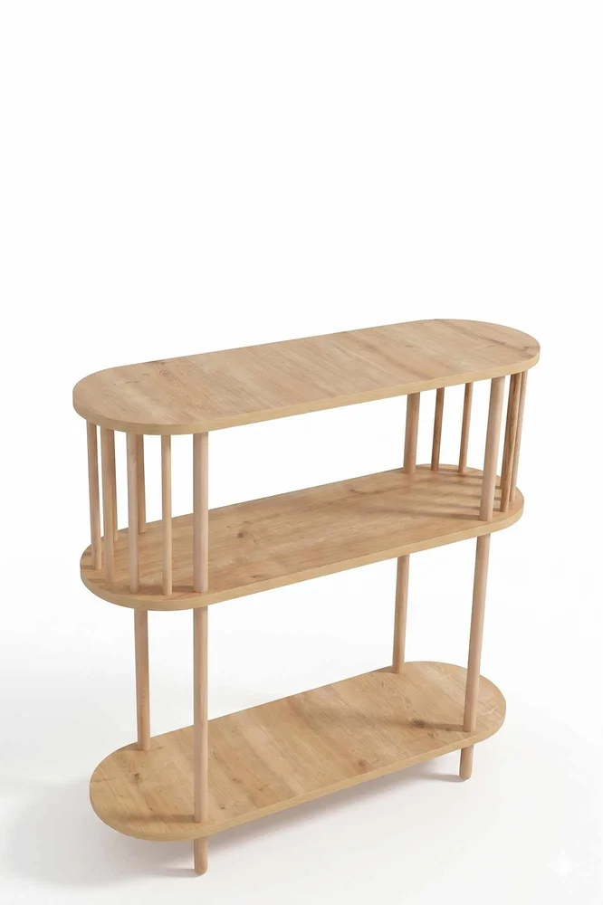 Skjenk Hanah Home Peka Slim (90 x 90 x 30 cm) Sapphire Oak v:3531357