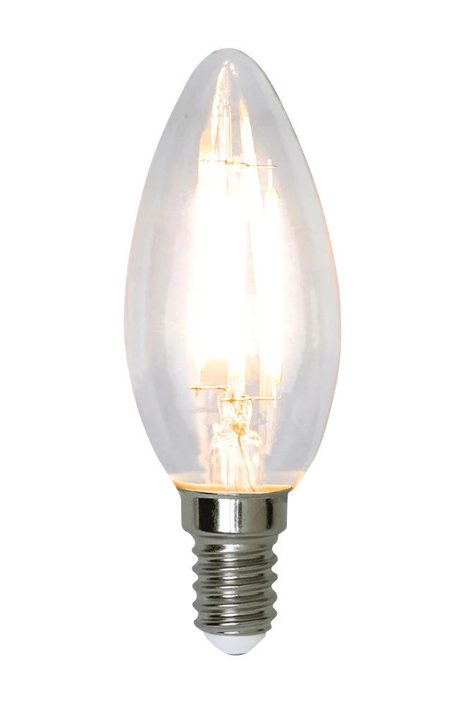 Lyspære E14 LED Filament Mignon Klar 4,2W - Transparent - Belysning | m v:588221