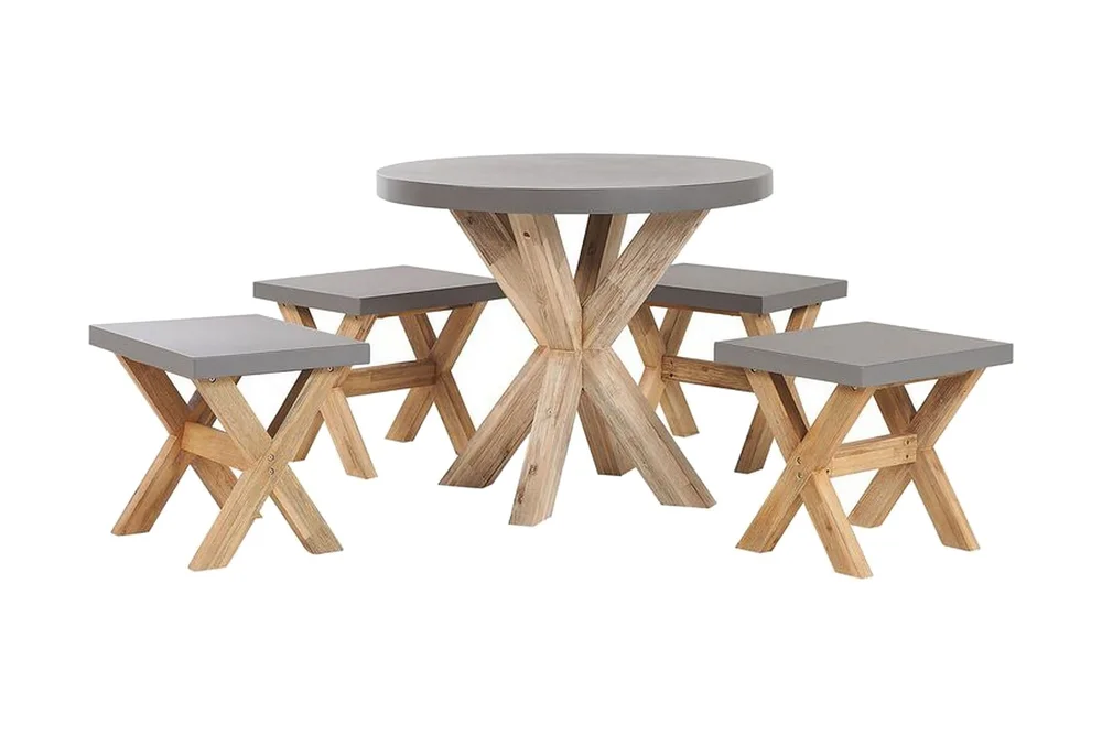 Hagesett med bord og 4 krakker¸ 90 cmOLBIA v:6220556 Hagesett med bord og 4 krakker¸ 90 cmOLBIA v:6220556