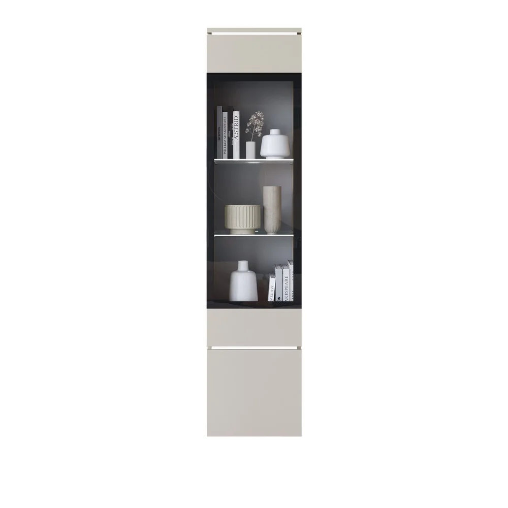 vitrineskap Høyskap vitrineskap VERA TYP 002 + LED beige v:1815860