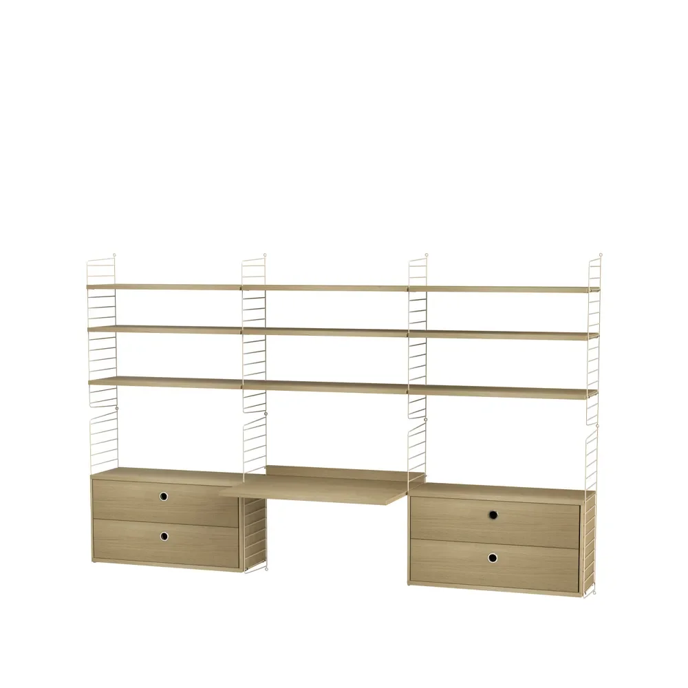 String kontor eik & beige - Kombinasjon F" v:1520995