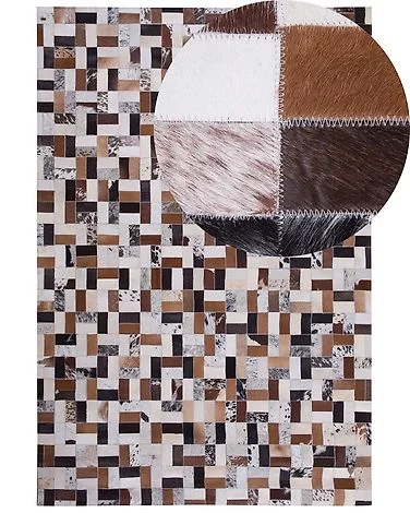Teppe CESME Flerfarget 160 x 230 cm Ekte skinn v:3686338